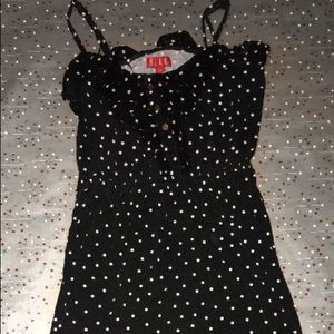 Black dotted dress